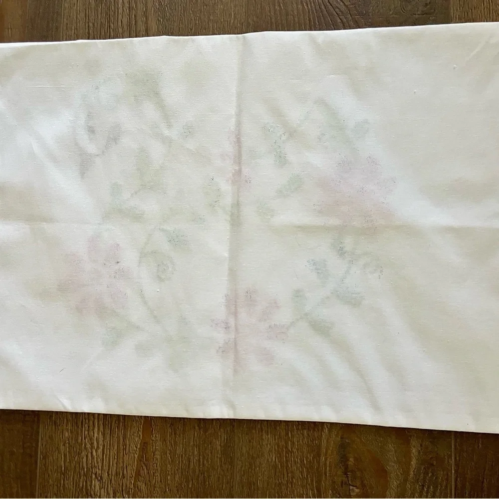 Embroidered Floral White Pillow 17/25 inches